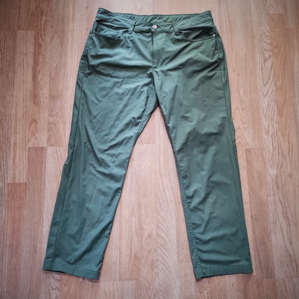Swiss Tech Mens Hiking Pants 35x30 Green Performance Utility Outdoor Trousers